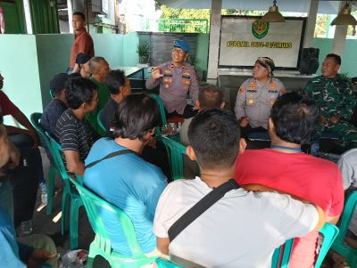 Ajak Ngopi Ojol Berikut Pesan Kapolres Serang