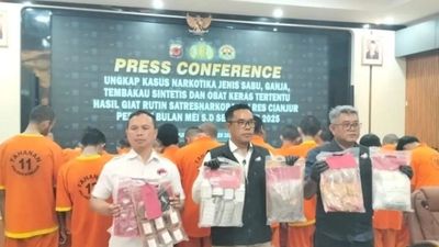 Polres Cianjur Bongkar 40 Kasus Narkoba, 53 Tersangka Diamankan