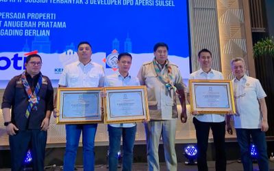 PT Kelapa Gading Berlian Parepare Sabet Penghargaan KPR Subsidi Terbanyak di Sulsel