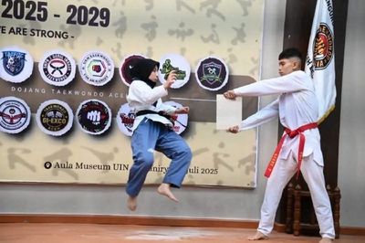 455 Atlet Taekwondo Aceh Besar Siap Naik Sabuk di UKT 2025