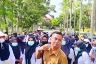 Ratusan Nakes Datangi Kantor Pemkab Tebo, Tuntut Kepastian Status PPPK Paruh Waktu