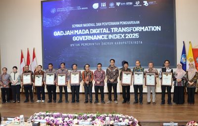 UGM Berikan Penghargaan ke Pemda Atas Kinerja Transformasi Digital Terbaik 2025, Banyuwangi dan Semarang Peringkat Atas