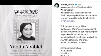 Meninggalnya Penyanyi Dangdut Yunita Ababiel, Rhoma Irama Sampaikan Ucapan Duka