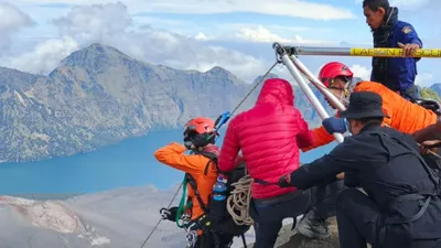 Tim Gabungan Lakukan Operasi Penyelamatan Pendaki Brasil di Gunung Rinjani