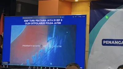 Bangkai KMP Tunu Pratama Jaya Ditemukan di Selat Bali