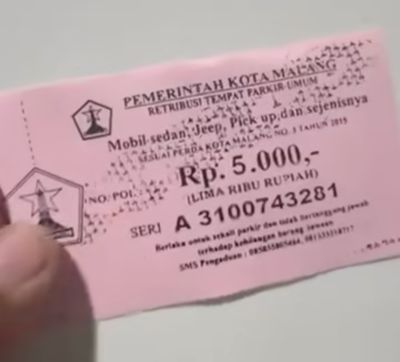 Karcis Fotokopian di Kayutangan, Jadi Pengingat Pentingnya Tertib Pengelolaan Parkir