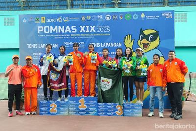 Tim Tenis Lapangan DKI Tambah Koleksi Medali di POMNas XIX