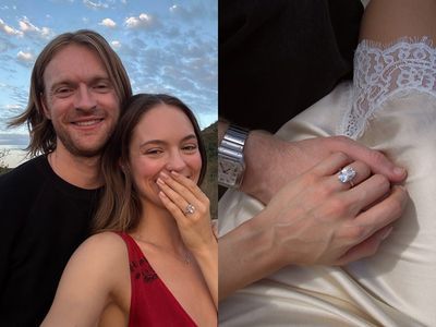 Romantis! Finneas Lamar Claudia Sulewski di Bawah Sunset dengan Cincin Berlian Mewah