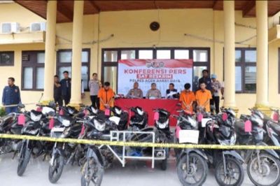 Polres Abdya Ringkus 3 Pelaku Curanmor, 20 Motor Jadi Barang Bukti!