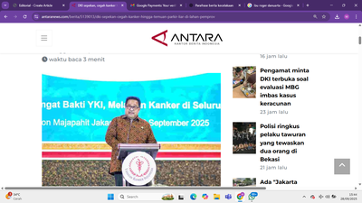 DKI Jakarta sepekan: dari upaya cegah kanker hingga temuan parkir liar di lahan Pemprov