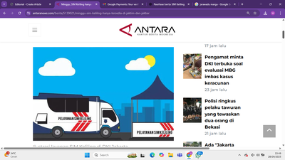 SIM Keliling Minggu Ini Hanya Beroperasi di Jakarta Timur dan Jakarta Barat