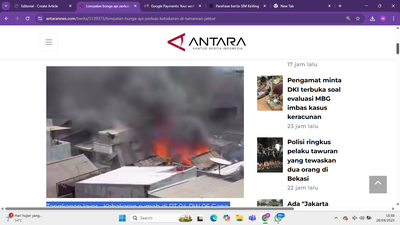 Lompatan Api Perluas Kebakaran di Tamansari Jakarta Barat