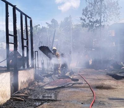 Kebakaran Hebat Landa Pantee Rawa Aceh Besar, 6 Unit Bangunan Rusak
