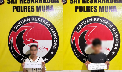 Polisi Ringkus Pelajar dan IRT di Muna yang Mengedarkan 21 Gram Sabu