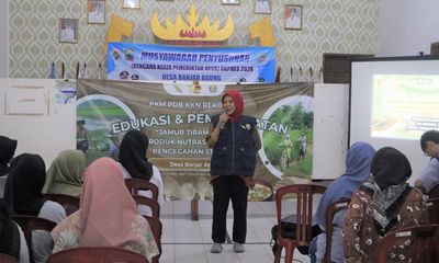 Cegah Stunting, Dosen dan Mahasiswa Itera Edukasi Pemanfaatan Jamur Tiram Jadi Produk Nutrasetika