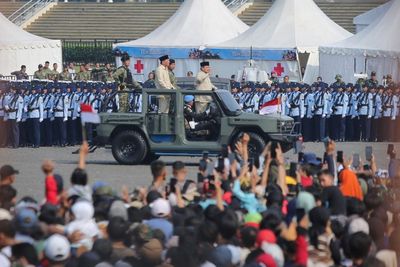 Potret Gagah Presiden Prabowo Tiba di Monas untuk Pimpin Upacara HUT ke-80 TNI