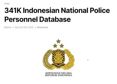 Bjorka Diduga Bocorkan Data 341 Ribu Personel Polri, Polda Metro Lakukan Pendalaman