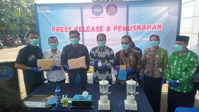 BNNP Banten Musnahkan Sabu atas Tanpa Tersangka
