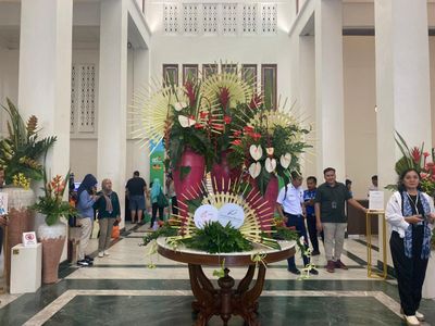 HUT Kota Yogya ke-269, Pameran Rangkaian Bunga IPBI DIY Hiasi Stasiun Tugu