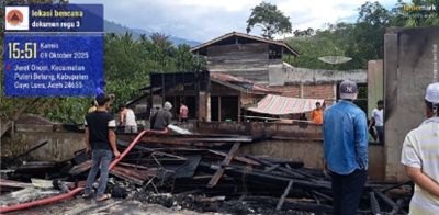 Kebakaran Hebat di Gayo Lues, Enam Rumah Hangus dalam Sekejap!