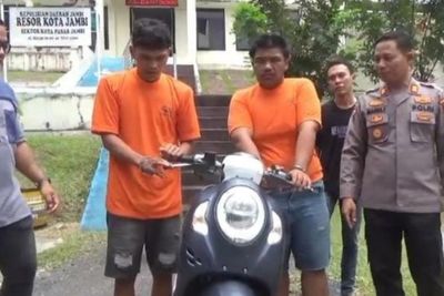 Polsek Pasar Tangkap Pelaku Curanmor dan Penadah di Kota Jambi