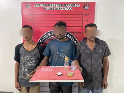 Polisi Ciduk 3 Pria di Aceh Utara, 15 Paket Sabu Siap Edar Disita!