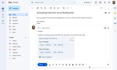 Gmail Punya Asisten AI Baru yang Bisa Menjadwalkan Rapat Otomatis di Calendar