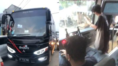 Di Luar Nalar, Cowok Ini Dijemput oleh Temannya Pakai Bus