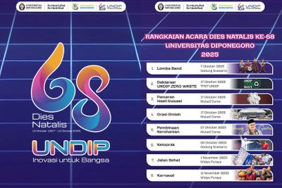 Universitas Diponegoro Rayakan Dies Natalis ke-68, Ini Rangkaian Acaranya!