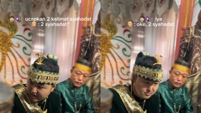 Salah Ucap Syahadat, Pengantin Pria Mualaf Bikin Tamu Nikah Tertawa