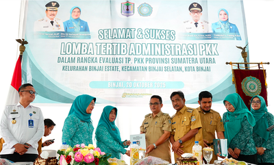 TP PKK Sumut Tekankan Pentingnya Tertib Administrasi Saat Evaluasi 2025 di Binjai