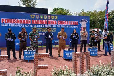 Bea Cukai Solo Musnahkan 12,4 Juta Batang Rokok Ilegal