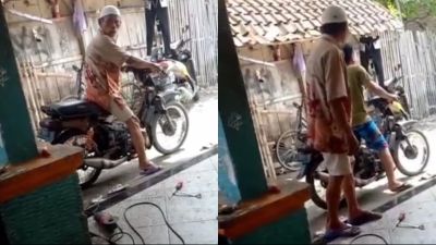 Bukan Maju, Motor Kakek Ini Justru Jalan Mundur Saat Digas!