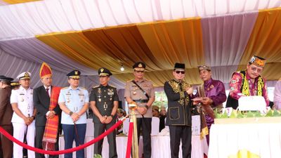 Kapolda Kaltara Hadiri Upacara Peringatan HUT ke-13 Provinsi Kaltara