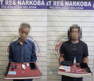 Cuma 2 Jam, Polisi Buru dan Tangkap Dua Pemain Sabu di Aceh Selatan