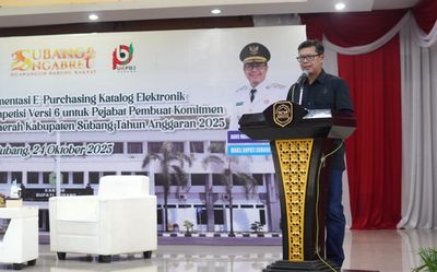 Wakil Bupati Subang Buka Hari Kedua Sosialisasi Implementasi E-Purchasing Katalog Elektronik Versi 6