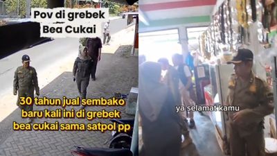 Viral! Bea Cukai dan Satpol PP Razia Warung Kecil, Pemilik Kaget: Baru Kali Ini Selama 30 Tahun Jualan
