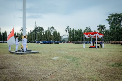 Guyuran Hujan Tak Surutkan Semangat Pemuda pada Peringatan Hari Sumpah Pemuda ke-97 di Lampung