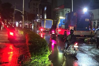 Genangan di Jalan Kemang Raya Jakarta Selatan Sudah Surut Total