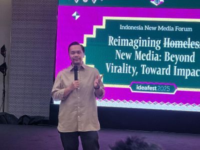CEO Indozone Riel Tasmaya Kenalkan Indonesia New Media Forum di IdeaFest 2025