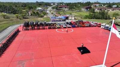 Polda Kaltara Menggelar Apel Kesiapsiagaan Tanggap Darurat Bencana Hidrometeorologi
