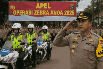 Operasi Zebra Anoa 2025 Dimulai: Patroli Keliling Jadi Andalan Tekan Pelanggaran Lalu Lintas