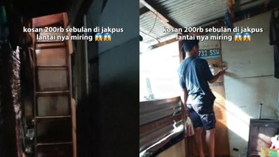 Lantainya Miring, Pria Ini Perlihatkan Kondisi Kos-Kosan Rp200 Ribu per Bulan di Jakarta Pusat