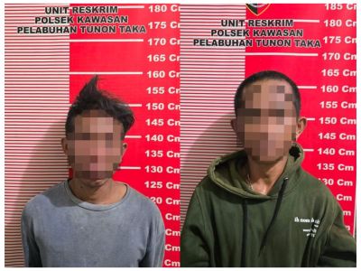 Curi Puluhan Botol Oli, Dua Pria Ditangkap KSKP Nunukan