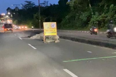 Berlubang Makan Korban! Pengendara Motor Jatuh di Jalan Cipto Mangunkusumo, Pemkot Bontang Gerak Cepat Lakukan Perbaikan