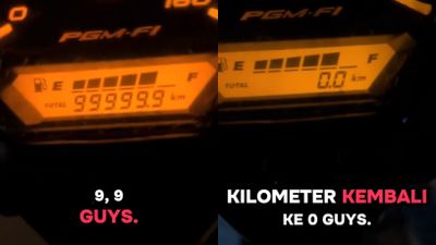 Epic! Motor Ojol Tembus 100 Ribu Km dan Reset Otomatis ke Angka Nol
