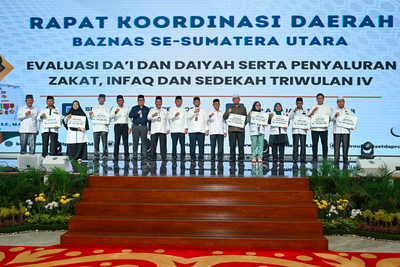 Distribusi Zakat Melonjak Tajam, Baznas Sumut Dapat Apresiasi Wagub
