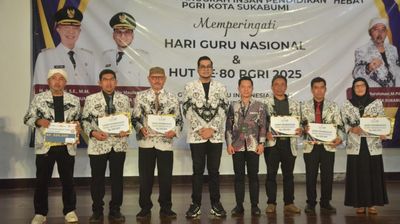PGRI Kota Sukabumi Gelar Malam Anugerah Hebat Peringati HGN dan HUT ke-80