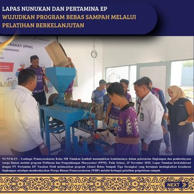 Program Aliansi Bebas Sampah Tiga Serangkai di Lapas Nunukan