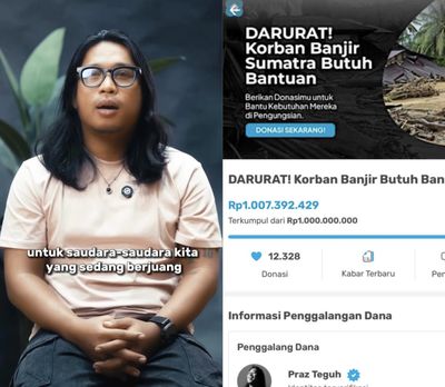 Praz Teguh Galang Dana Banjir Sumatera, Terkumpul Rp1 Miliar dalam Dua Hari